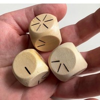 Dés en bois à coins carrés et colorés pour le divertissement familial avec divers motifs