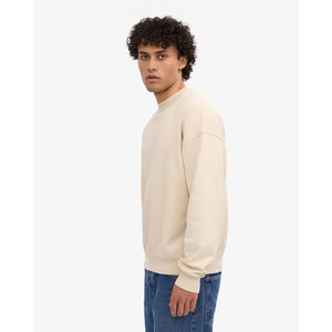 Sweat-shirt à col rond surdimensionné pour homme, coupe classique, en coton tricoté, style décontracté d'automne, couleur unie - Product Image 2