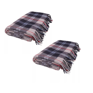 Manta suave de lana azul marino Douglas de calidad superior del fabricante indio - Product Image 4