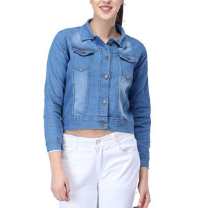 Venta al por mayor de alta calidad de las mujeres chaqueta de mezclilla de manga larga Casual transpirable Jeans Nuevo Diseño OEM Procesamiento - Product Image 1