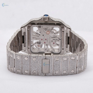 Montre-bracelet à cadran squelette Iced Out Lab Grown Diamond Watch pour hommes Luxury Hip Hop Watch - Product Image 4