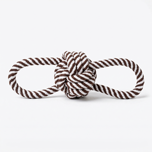 Set di Giocattoli da Masticare per Cani in Corda Intrecciata Biodegradabile, Non Tossici, Durevoli, a Strisce Bianche e Nere, per la Salute Dentale, Uso Interno, Fatti a Mano - Product Image 2