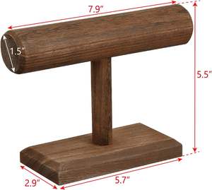 Support d'affichage de bracelet en bois pour salon, montage mural, bois durable, rangement multifonctionnel, 38x33x25cm, grossiste - Product Image 3