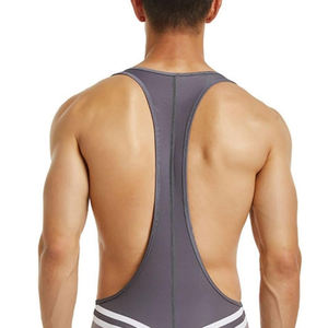 Maillots de lutte sur mesure de qualité supérieure pour hommes extensible et conçu en tissu Singlet de lutte de couleur unie - Product Image 5