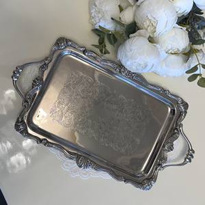 Bandeja de Servicio de Latón y Acero Inoxidable, Utensilios de Cocina, Bandeja Decorativa para Mesa de Hogar y Hotel - Product Image 4