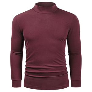 เสื้อสเวตเตอร์คอเต่าแขนยาวของผู้ชายเสื้อสวมหัวคอเต่าครึ่งเดียว - Product Image 1