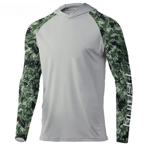 Camisas de pesca personalizadas de alta calidad Sudadera con capucha de manga larga Sublimación UPF Secado rápido Protección UV al aire libre Sudaderas con capucha de pesca de poliéster - Product Image 2