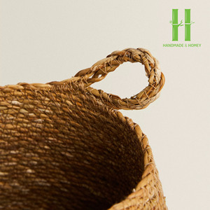 ตะกร้าสานมือจากหญ้าทะเลสำหรับตกแต่งบ้านของขวัญตกแต่งคริสต์มาสตะกร้าเก็บของ Jiahao - Product Image 6