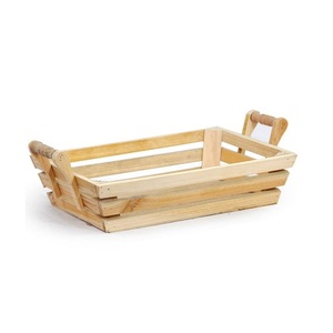 Panier de rangement en bois idéal pour organiser les fournitures de bureau, les dossiers, les carnets et la papeterie dans le bureau, la chambre ou l'espace de travail - Product Image 1