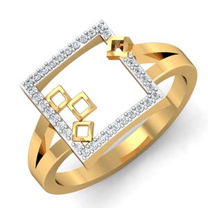 Exclusive Zircon <b>Ring</b> Minimalist Square <b>Rings</b> For Women Boho Brass <b>Ring</b> Recipient 18k Gold Plated <b>Dainty</b> Geometric For Wholesale - Product Image 5