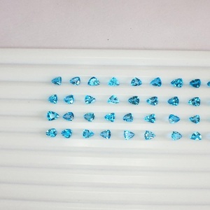 AAA คุณภาพตามธรรมชาติสำหรับเครื่องกระจายเสียงสวิสสีฟ้าบุษราคัมมีความแวววาวดีเยี่ยมอัญมณีหลวมทุกชิ้นอยู่ในสภาพดีราคาถูก - Product Image 4