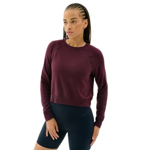 Trendy Women's Crop <b>Top</b> Hoodie Sweatshirt Cotton Fleece Polyester Sporty Casual Style Pakistan <b>Winter</b> - Product Image 2
