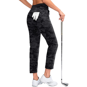 Pantalon de golf d'hiver décontracté à cordon de serrage pour femmes Dernière conception de toile Style avant plat en gros au prix - Product Image 3