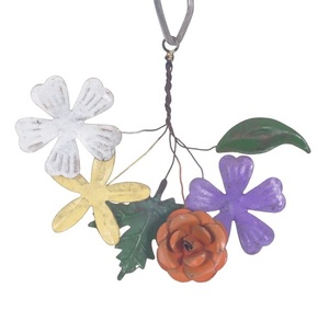 Vente en gros de bouquet suspendu rustique vintage galvanisé à la main pour décoration de Noël suspendue pour maison de vacances intérieure - Product Image 6