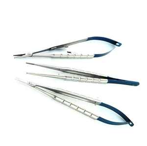 3 Castroviejo 7 "18Cm Micro Operasi Jahitan Forceps/Gunting/Pemegang Jarum Melengkung/TC Forceps