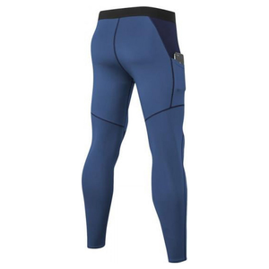 Leggings de gymnastique pour hommes tricotés sur mesure vêtements de sport de compression coton bambou respirant taille élastique longueur genou séchage rapide - Product Image 4