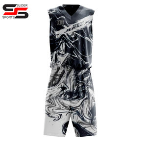 Uniforme de basket-ball réversible tendance pour homme, short d'entraînement 100% polyester avec logo personnalisé, maillots de sport - Product Image 5