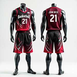 Uniformes de Baloncesto de Verano con Impresión Digital de Alta Calidad, Ropa Deportiva para Hombre de Secado Rápido y Transpirable, Camisetas y Pantalones Cortos 100% Poliéster - Product Image 4