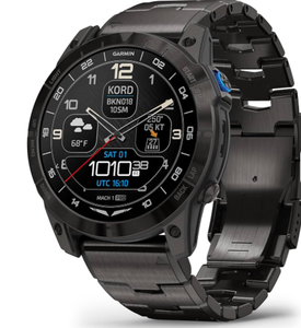 นาฬิกาอัจฉริยะ GerminiD2 Mach 1 Pro Aviator รุ่นดั้งเดิม พร้อม GPS แสดงแผนที่เคลื่อนที่ ข้อมูลสภาพอากาศการบิน และฟีเจอร์ด้านสุขภาพและความสมดุล - Product Image 3