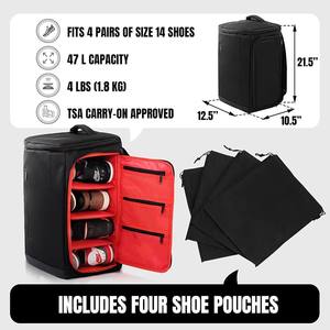 Venta directa de fábrica-Mochila de viaje portátil para zapatillas de deporte Equipaje deportivo perfecto para gimnasio con cierre de cremallera para almacenamiento de zapatos - Product Image 5