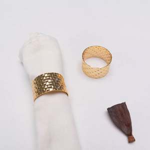 Anillo de Servilleta de Metal Dorado Hecho a Mano y Personalizado para Cocina, Restaurante, Hogar, Decoración de Bodas, Hotel, Oficina, Vajilla, Cantidad al por Mayor - Product Image 4