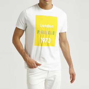 T-shirt en coton 100% de haute qualité OEM, 280g, uni, impression 3D en relief personnalisée, logo, t-shirt surdimensionné pour hommes - Product Image 6