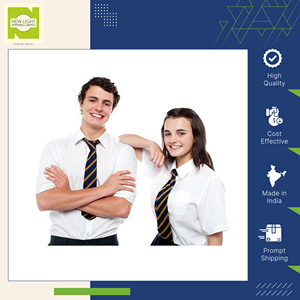 ชุดเครื่องแบบเสื้อเชิ้ตแขนสั้น unisex สำหรับเด็กนักเรียน - Product Image 5