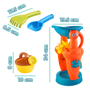Grande Set Giocattolo da Spiaggia Pieghevole in Plastica, Morbido e Sicuro, per Interni/Esterni, Accessorio Estivo per Piscina per Bambini - Product Image 4