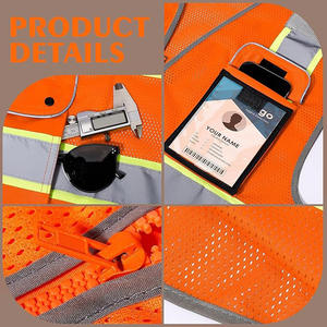Nouveau gilet de sécurité en polyester pour vêtements de travail personnalisé gilet de sécurité extérieur personnalisé travailleur sport - Product Image 4