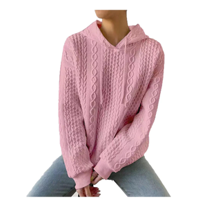 Sudadera con Capucha para Mujer, Talla Grande, Manga Larga, Lisa, Corta por Encima de la Rodilla, Estilo Informal, Ajuste Regular - Product Image 6