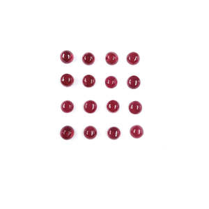 Rubí Natural de Bangkok de Alta Calidad, Calibrado, Cabujón, Corte Brillante, Redondos de 4mm y 5mm, Pulidos, Piedras Preciosas Sueltas, Base Plana, 8mm, Hermosos - Product Image 3