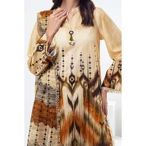 Traje de chifón beige de 3 piezas sin costuras para mujer, para uso diario - Product Image 5