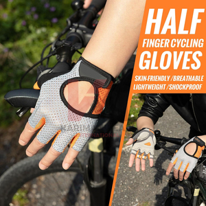 Gants de cyclisme sans doigts pour hommes et femmes, respirants et rembourrés absorbant les chocs, pour vélo de route, VTT, antidérapants - Product Image 5