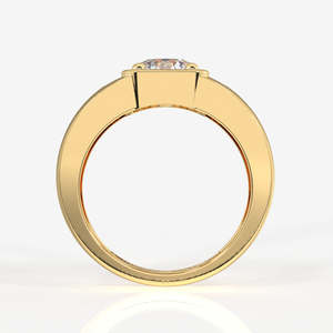 Bague en or 14 carats pour homme Luther avec diamant Moissanite, bijoux élégants pour homme - Product Image 4