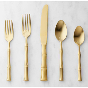 ชุดช้อนส้อมมีดีไซน์ทำจากเหล็กสแตนเลสพร้อมกระจกสำเร็จรูปเหมาะสำหรับใช้ในบ้านและโรงแรมจากอินเดีย - Product Image 3