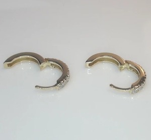 D Color Round Cut Lab Grown Diamonds <b>Earrings</b> Beautiful 925 Sterling <b>Silver</b> <b>Earrings</b> Wedding Gift Huggies <b>Earrings</b> <b>for</b> Women - Product Image 4