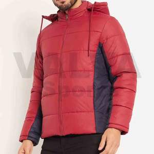 Venta al por mayor de chaquetas de talla grande para los hombres de invierno burbuja Puffer chaqueta de lona de cuello alto de invierno de estilo de diseño - Product Image 6