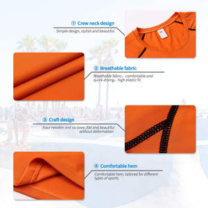 T-shirt de compression à manches courtes pour hommes, course en plein air, yoga, fitness, haut serré et actif pour hommes - Product Image 5