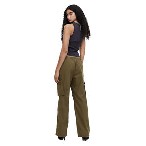 2025 été Top vente femmes pantalons amples décontracté solide pantalon coton respirant plusieurs poches Cargo pantalon pour femmes - Product Image 3