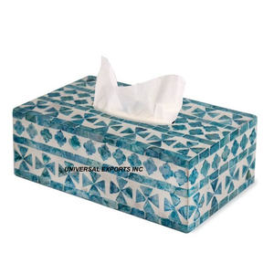 Boîte à mouchoirs rectangulaire de luxe Design attrayant Porte-mouchoirs fantaisie fait à la main Boîte à mouchoirs en bois élégante et classique - Product Image 1