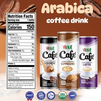Bebida de Café Capuchino 250ml, Lata de Aluminio, Marca VINUT, Etiqueta Privada OEM Vietnam, Bebida de Café al por Mayor, Bebida para Cafetería