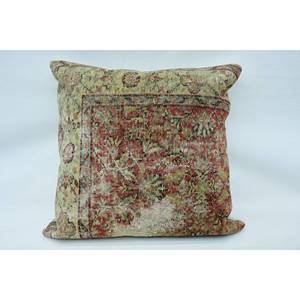 Almohada de lana con patrón Vintage bohemio Beige, cojín bordado de 32x32 pulgadas, cojín decorativo tejido para Navidad - Product Image 1