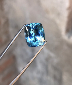 Topacio Azul Suizo Natural, Forma Cojín, Facetado, Gema Azul Suelta, Proveedor Mayorista de Joyería, Mejor Precio de Fábrica - Product Image 5