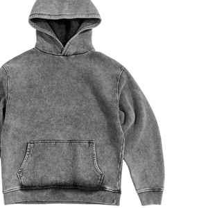 2025 nouvelle nouvelle dernière arrivée décontracté lavage à l'acide 100% coton hommes prix de gros surdimensionné lavage à l'acide hommes pour adultes basiques à capuche - Product Image 5