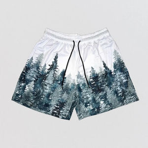 กางเกงขาสั้นตาข่ายเนื้อแข็งสองชั้นระบายอากาศได้ดีกำหนดเอง100% กางเกงเล่นบาสเก็ตบอลของผู้ชายผ้าโพลีเอสเตอร์แห้งเร็วเป็นมิตรกับสิ่งแวดล้อม - Product Image 1