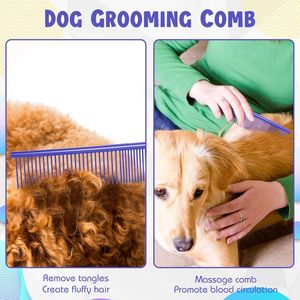 Herramientas profesionales de lujo para el cuidado de mascotas de acero inoxidable, peines y tijeras para perros de varios colores para aplicaciones de gatos - Product Image 3