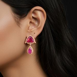 Bijoux de fête élégants Gajaah, ensemble de boucles d'oreilles en argent sterling 925 pour femmes, mariage, usage quotidien - Product Image 1