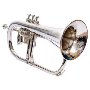 Trompeta de metal plateado antiguo grabado personalizado con boquilla Instrumento profesional premium para músicos - Product Image 1