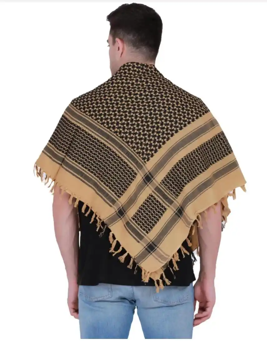 Écharpe arabe 100% coton de haute qualité, foulard tactique désert Keffiyeh en plein air coupe-vent, Shemagh à bas prix de gros