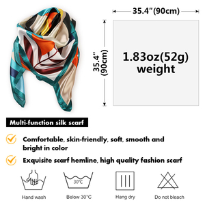 Bufanda grande de seda satinada personalizada para mujer, estampado cuadrado de verano, otras bufandas, bufandas de satén, Diseñador - Product Image 5